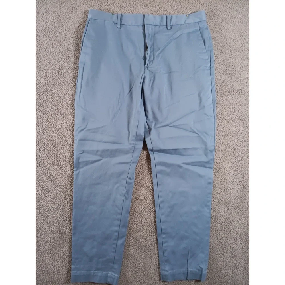 Banana Republic Mason Athletic Tapered Pants Mens 32x30 Blue Stretch Chino